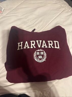 Harvard University Burgundy Maroon Pullover Hoodie Sweatshirt